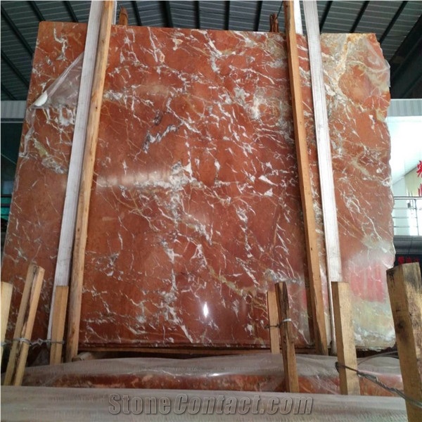 Rojo Alicante Honed Marble Flooring, Rosso Tiles
