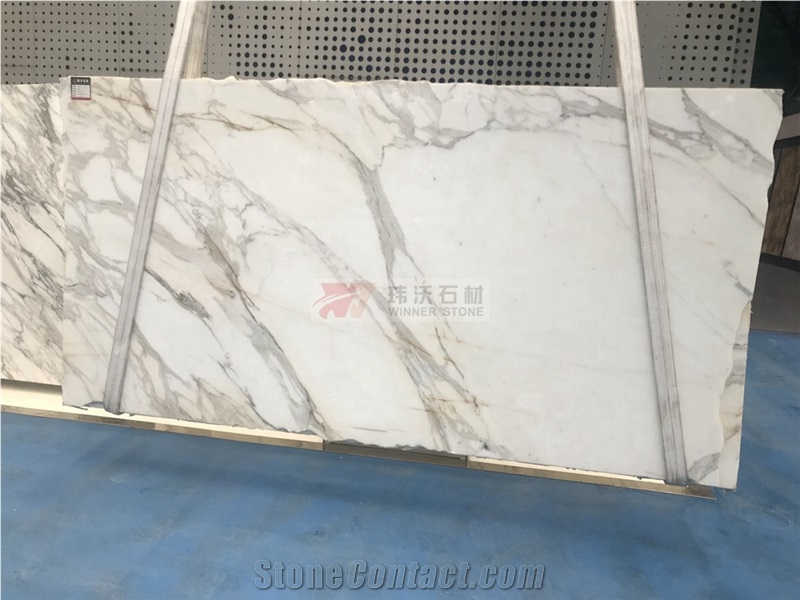 Calcutta Gold Marble Book Matching Pattern Slabs