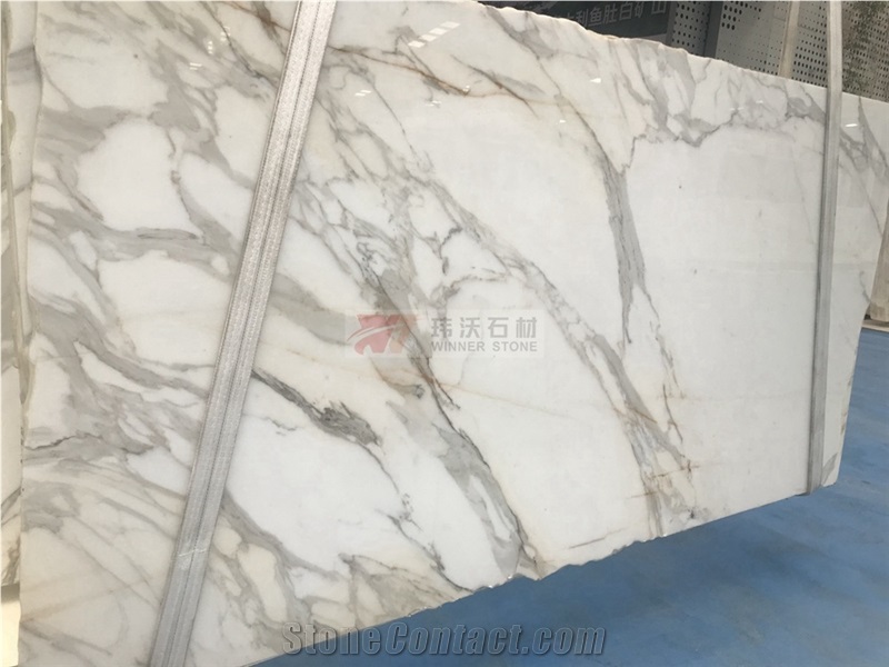 Calcutta Gold Marble Book Matching Pattern Slabs