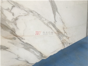 Calcutta Gold Marble Book Matching Pattern Slabs