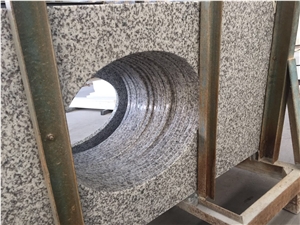 G655 Gray Granite Stone Prefab Bathroom Vanity Top