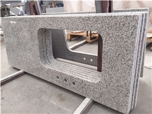 G655 Gray Granite Stone Prefab Bathroom Vanity Top