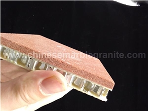 Red Sandstone Aluminum Honeycomb Backed 16mm Panel