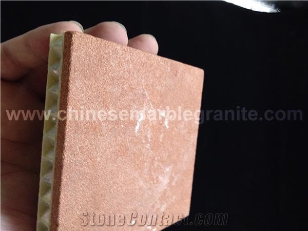Red Sandstone Aluminum Honeycomb Backed 16mm Panel