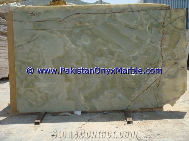 Afghan Jade Onyx Slabs, Pure Green Onyx Slabs