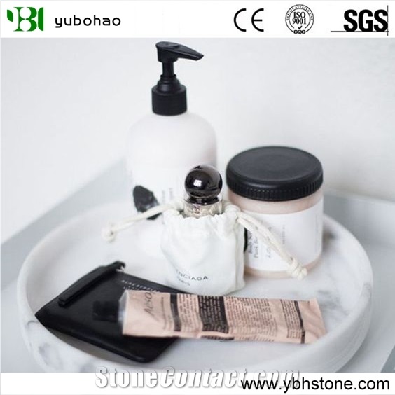Bianco Carrara White Bathroom/Kitchen Tray/Holder