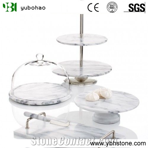Bianco Carrara White Bathroom/Kitchen Tray/Holder