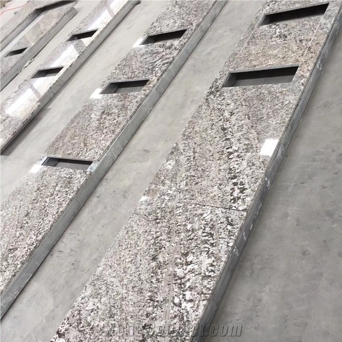 Azurite Grey Granite Kitchen Countertops Design