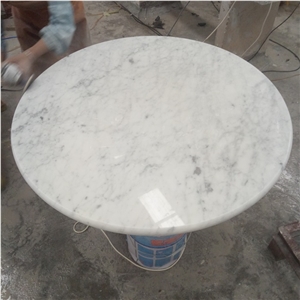 Carrara White Marble Round Countertop for Kitchen