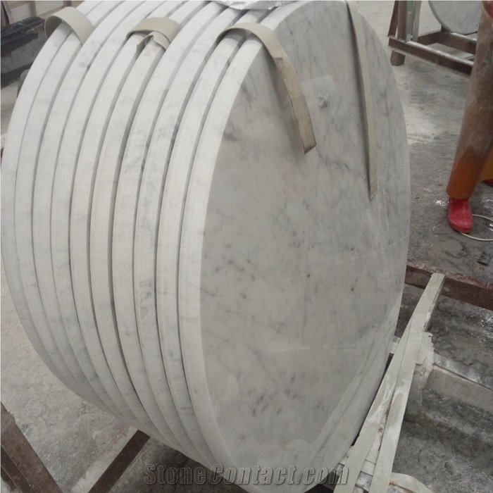 Carrara White Marble Round Countertop for Kitchen