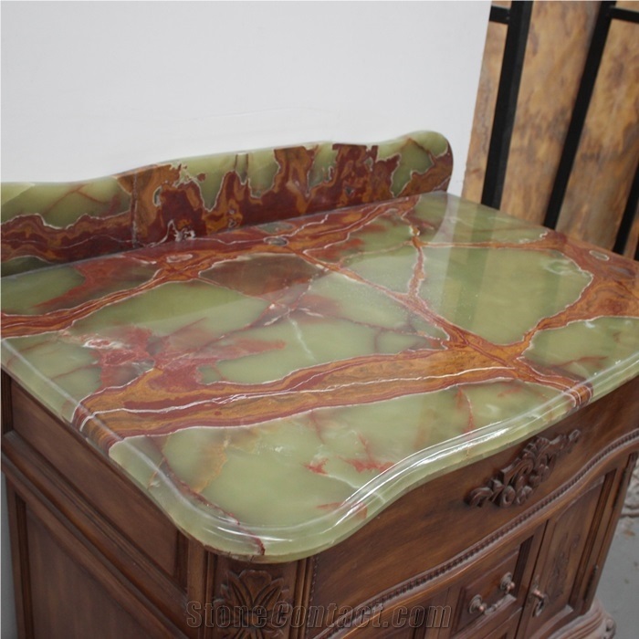 Dark Green Onyx Slab