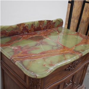 Dark Green Onyx Slab