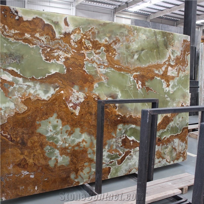 Dark Green Onyx Slab