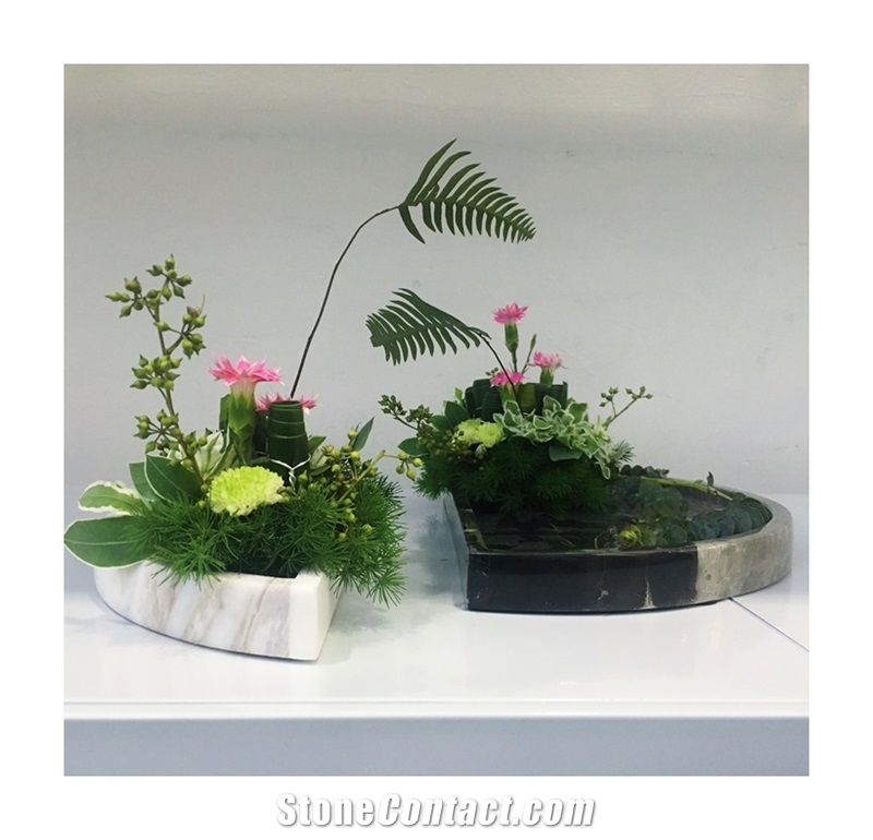 Marble Stone Desk Pots for Office Decoration
