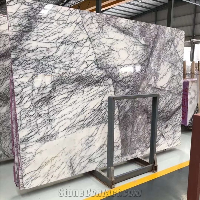 Milas Lilac Marble Slab Cut Tiles for Wall Design