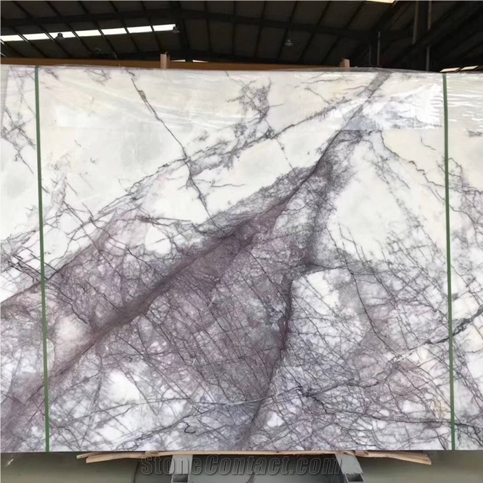Milas Lilac Marble Slab Cut Tiles for Wall Design