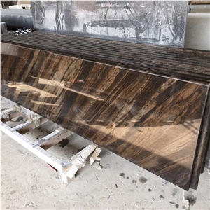 Polish Quicksand Brown Granite Kitchen Countertops