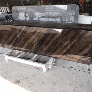 Polish Quicksand Brown Granite Kitchen Countertops