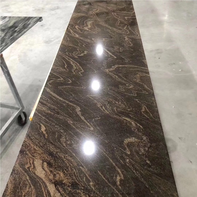 Polish Quicksand Brown Granite Kitchen Countertops