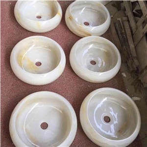 White Onyx Wash Basin Sink
