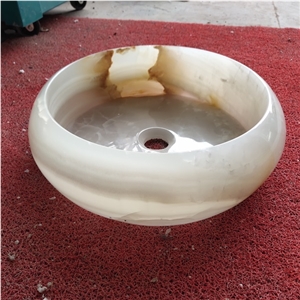 White Onyx Wash Basin Sink
