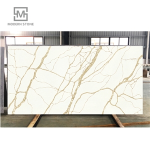Quartz Calacatta Gold Prefab Kitchen Countertops