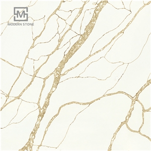 Quartz Calacatta Gold Prefab Kitchen Countertops