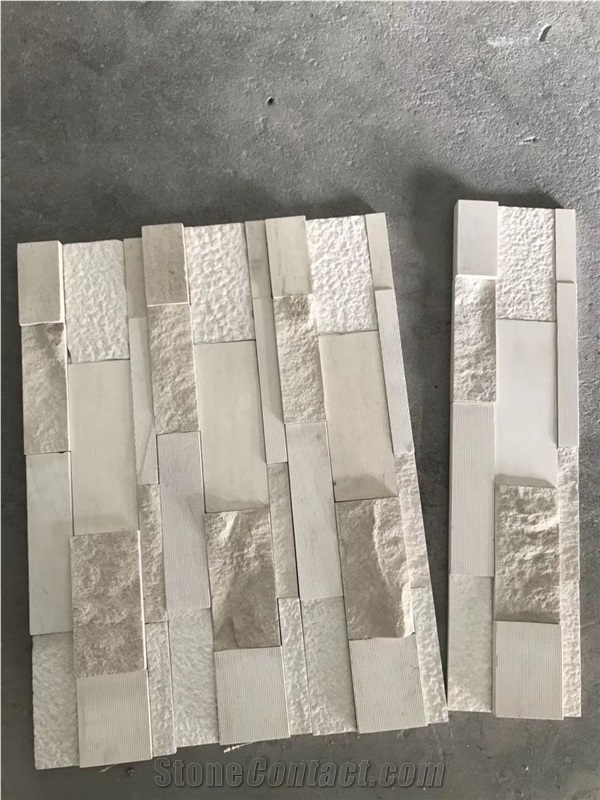 Beige Limestone Stone Split Face Wall Cladding Panel