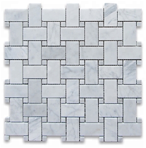 Basketweave Marble Mosaic Pattern