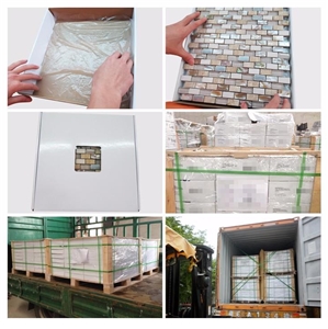 Basketweave Marble Mosaic Pattern