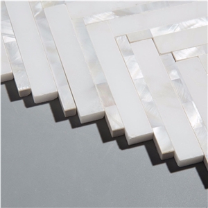 Herringbonemarble+Pearl Shell Mosaic Pattern