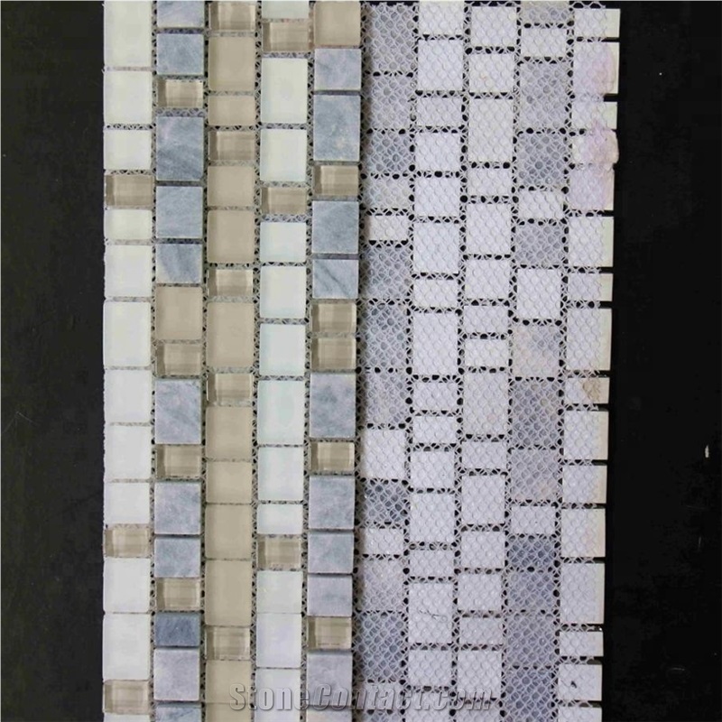 Polished Wall Mosaic Design Tile Backsplash