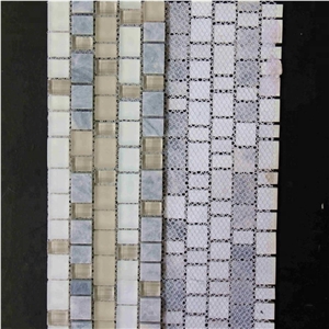 Polished Wall Mosaic Design Tile Backsplash