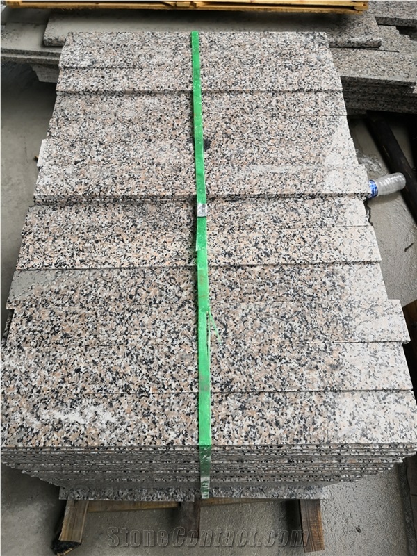 Cheap Cherry Red Granite Slab Tile Step Price