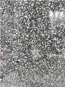 China Ice Snow Black Granite Slab Tile Price