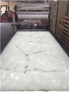 Polished Translucent Artificial Onyx Bar Counter