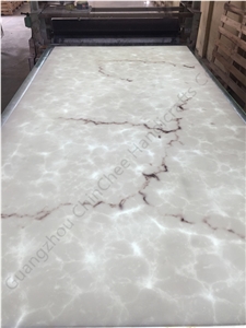 Polished Translucent Artificial Onyx Bar Counter
