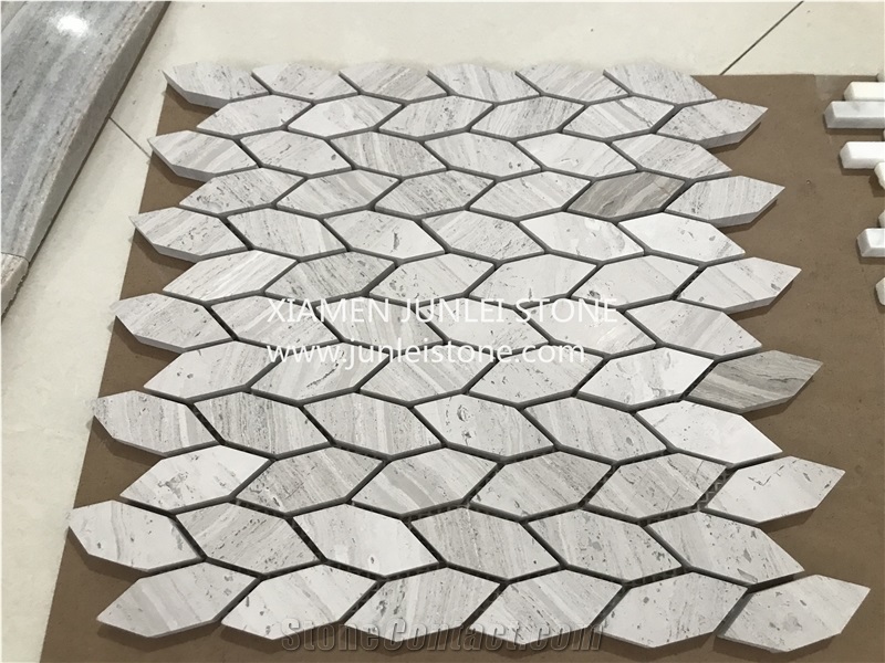Marble Mosaic, White Wooden Mosaic
