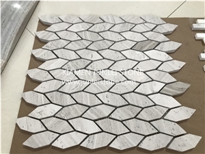 Marble Mosaic, White Wooden Mosaic