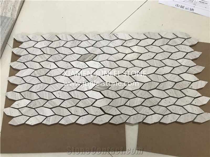 Marble Mosaic, White Wooden Mosaic