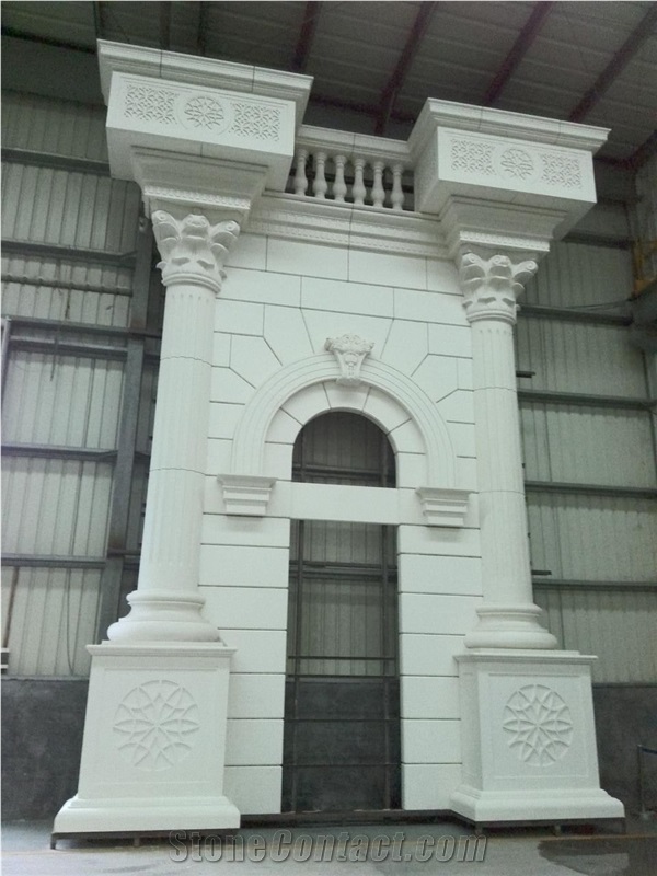 Pilasters Column, Porch Column, Stone Pillar, Column Capital