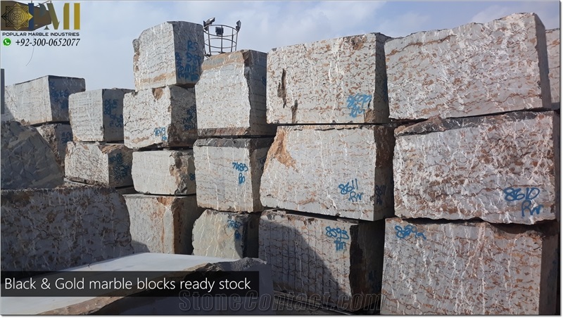 Michelangelos Marble Blocks, Black Gold Marble Block