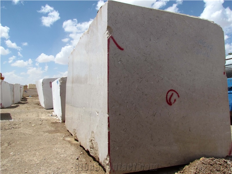 Fossil Beige Marble Block, Iran Beige Marble