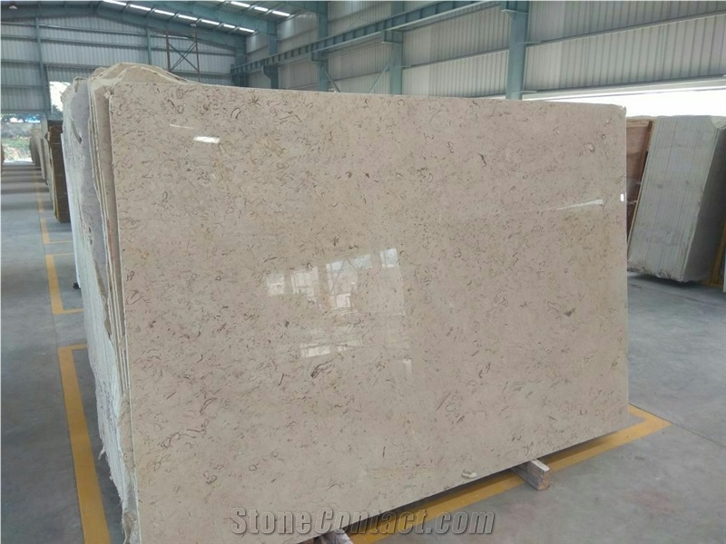 Fossil Beige Marble Block, Iran Beige Marble