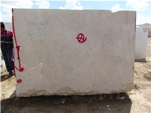 Fossil Beige Marble Block, Iran Beige Marble