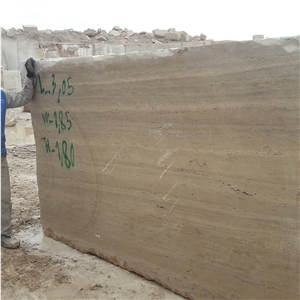 Noce Travertine Block, Iran Beige Travertine