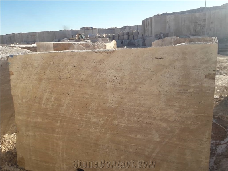 Noce Travertine Block, Iran Beige Travertine