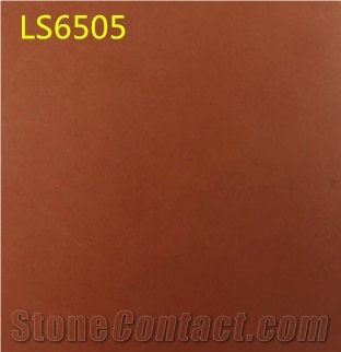 Fine Particles. Solid Color. Orange Quartz Stone