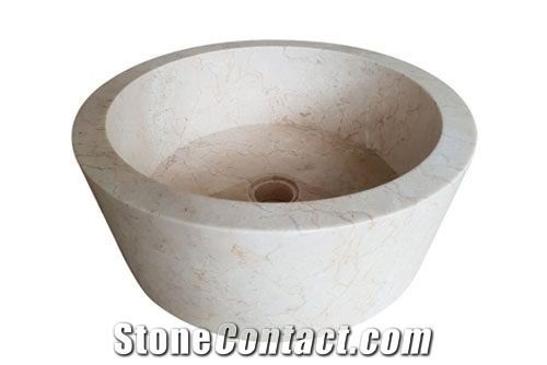 Cream Marble Wash Basin