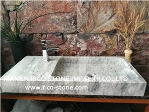 White Marble Sinks&Basins Polished White Marble Sinks&Basins Polished